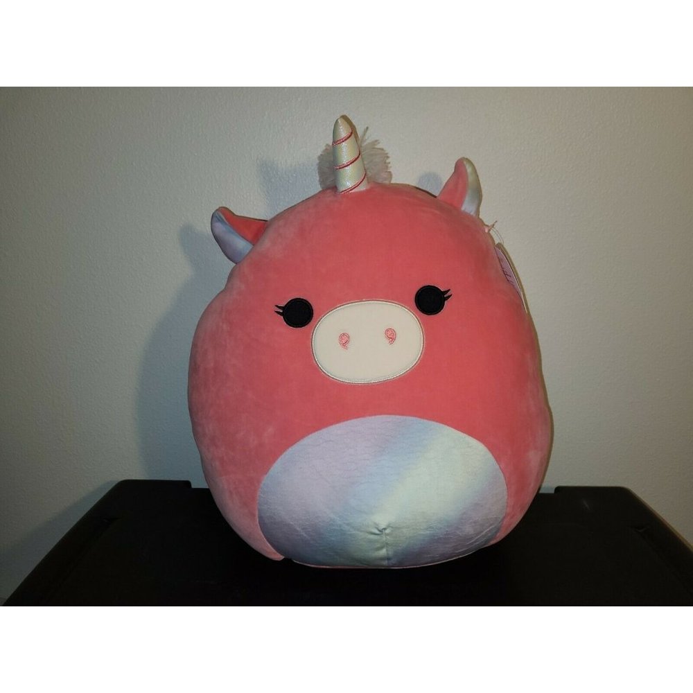 Sena Squishmallow 16"  Pink and Rainbow Unicorn P